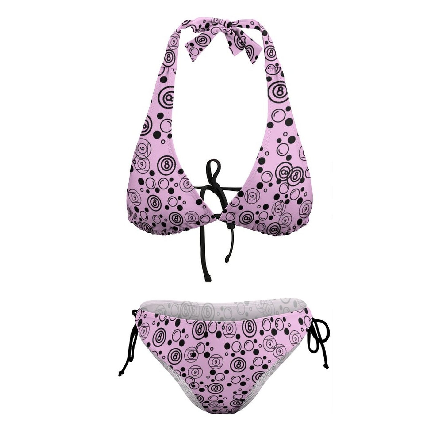 Bubbles & Billiards - Plus Size Women‘s Halter Bikini Set