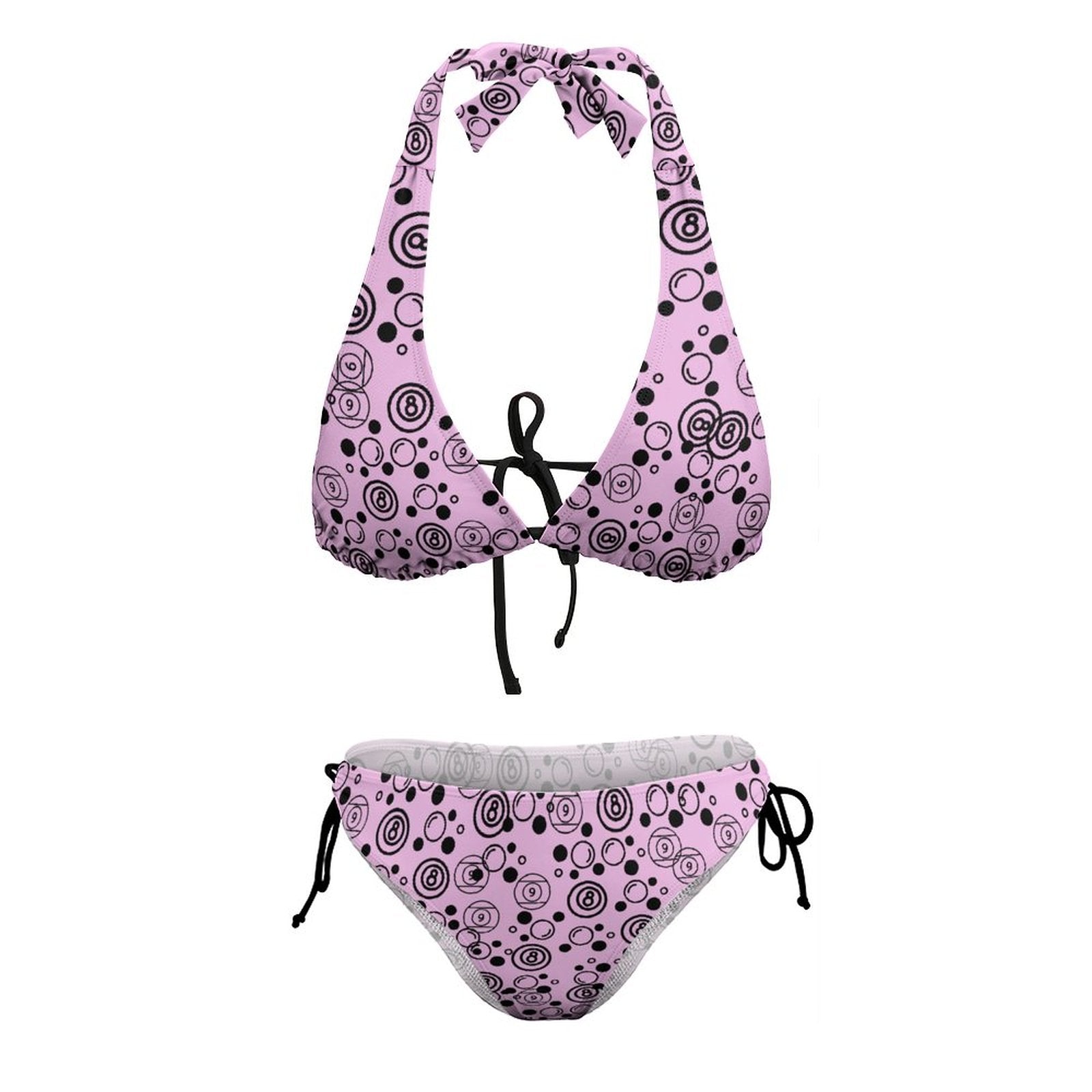 Bubbles & Billiards - Plus Size Women‘s Halter Bikini Set