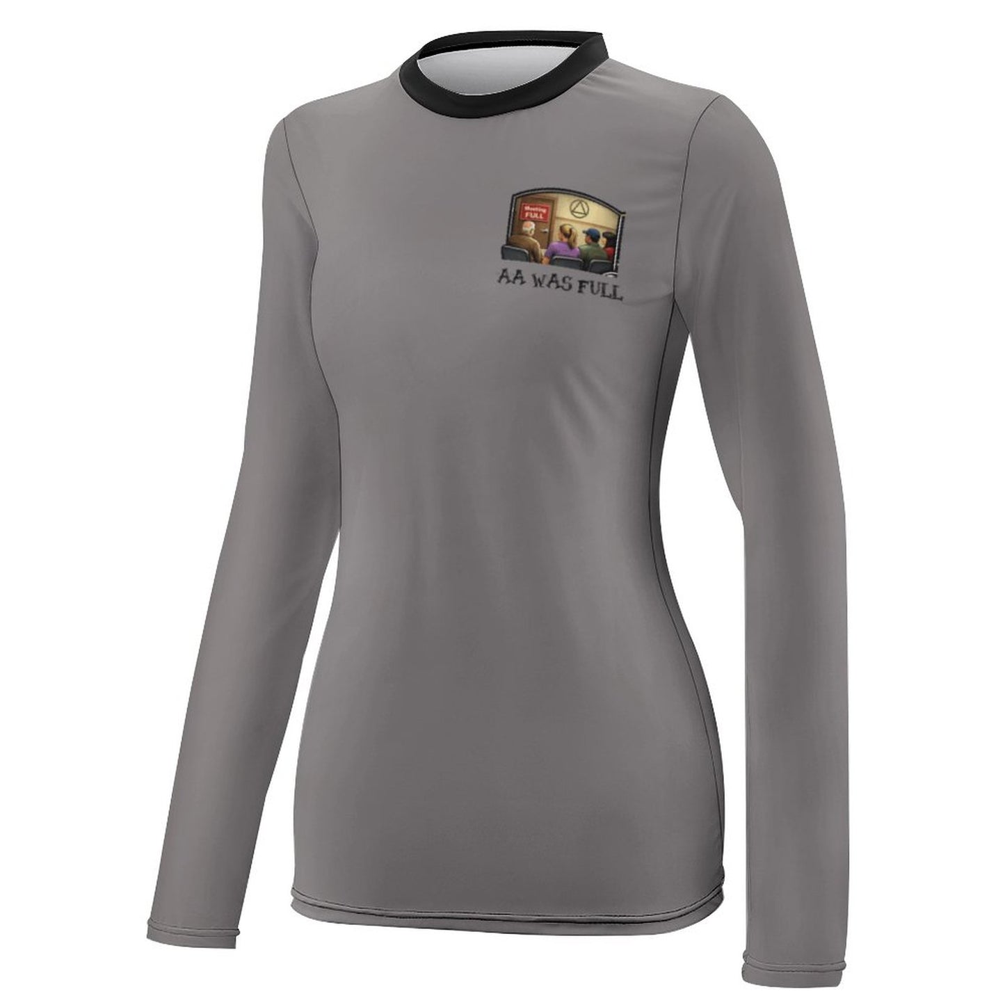 "AA Was Full" Women’s Long Sleeve Sun Protection Performance Shirt – Ice Silk Cooling, UPF 40