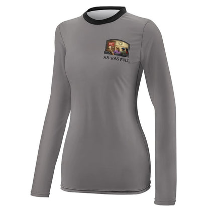 "AA Was Full" Women’s Long Sleeve Sun Protection Performance Shirt – Ice Silk Cooling, UPF 40