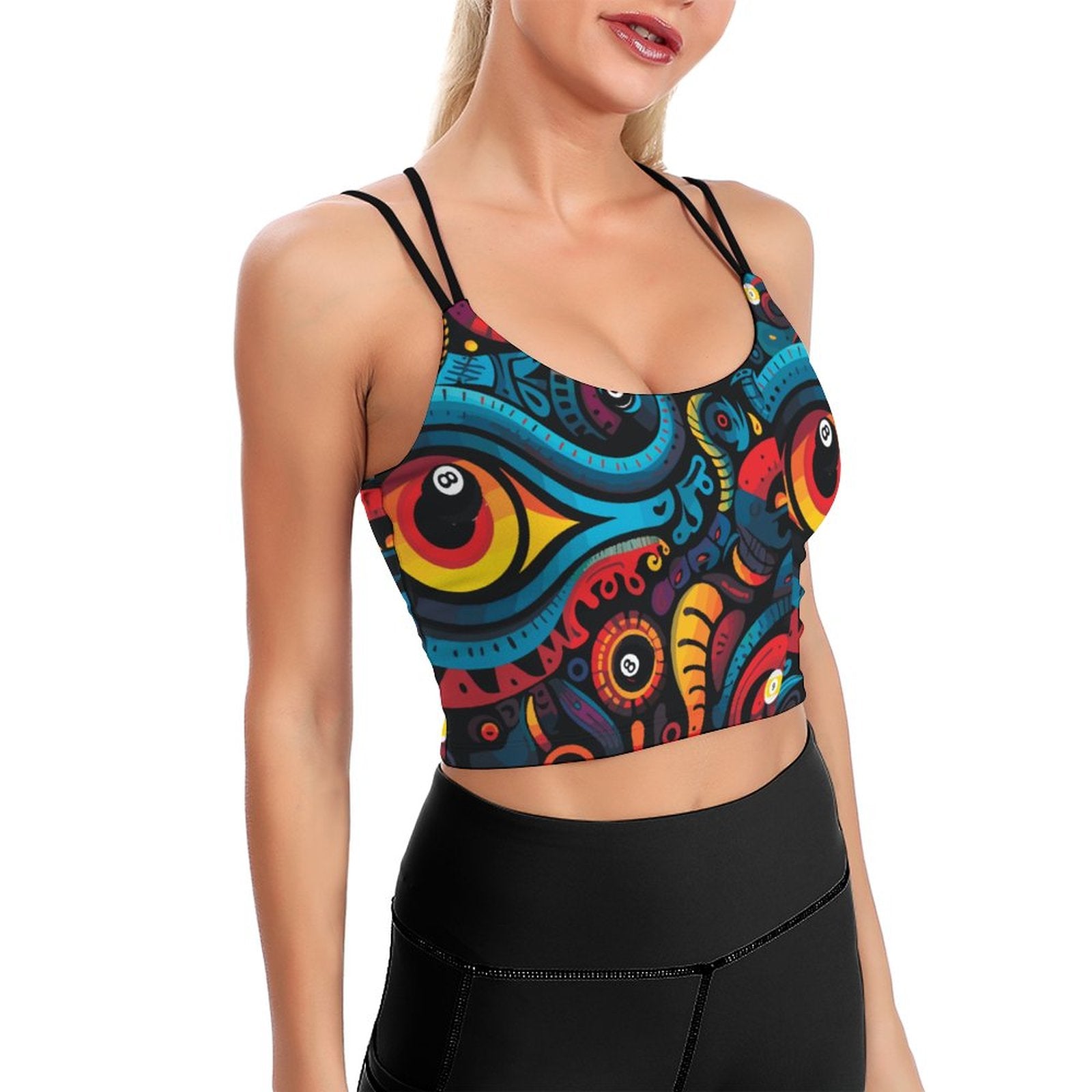 Workout Crop Yoga Tank Top(All-Over Printing)