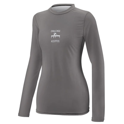 Women's Long Sleeve Sun Protection Shirt-UPF 40 UV Rash Guard for Hiking(All-over Printing)