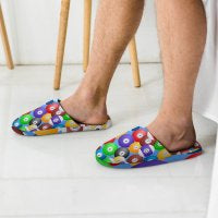 Pool Balls Collection: Men's Flannel Cotton Slippers