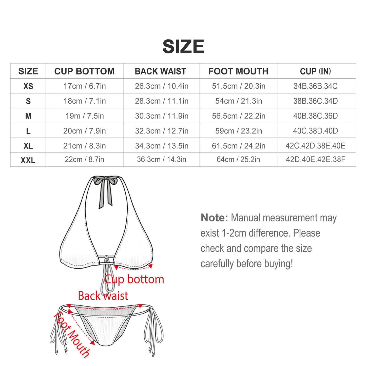 Chalked Up – Women’s Halter Triangle Bikini | “Head Down / Stay Sharp” Edition