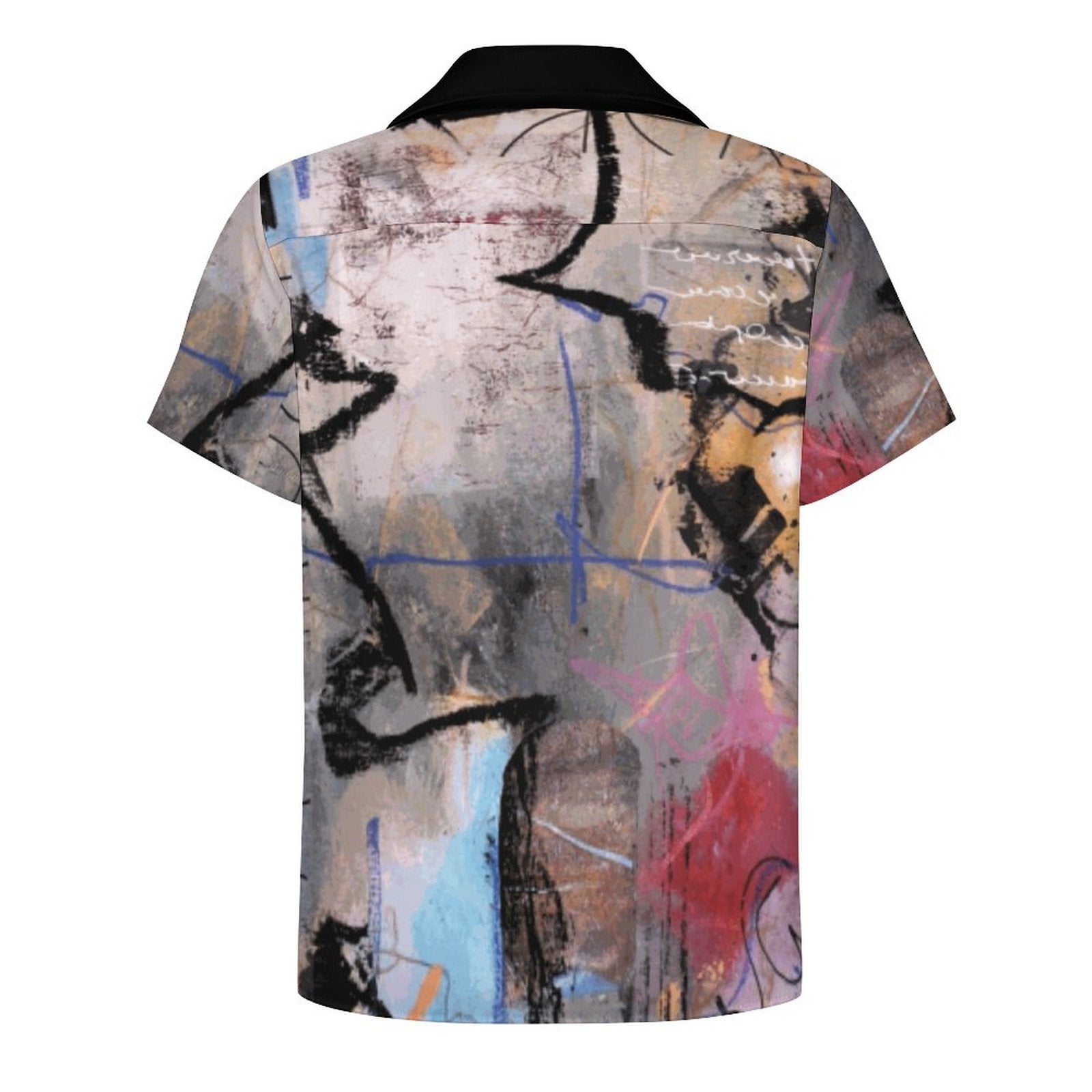 City Collection - Men's Cuban Collar Button Down Shirt (Crack)