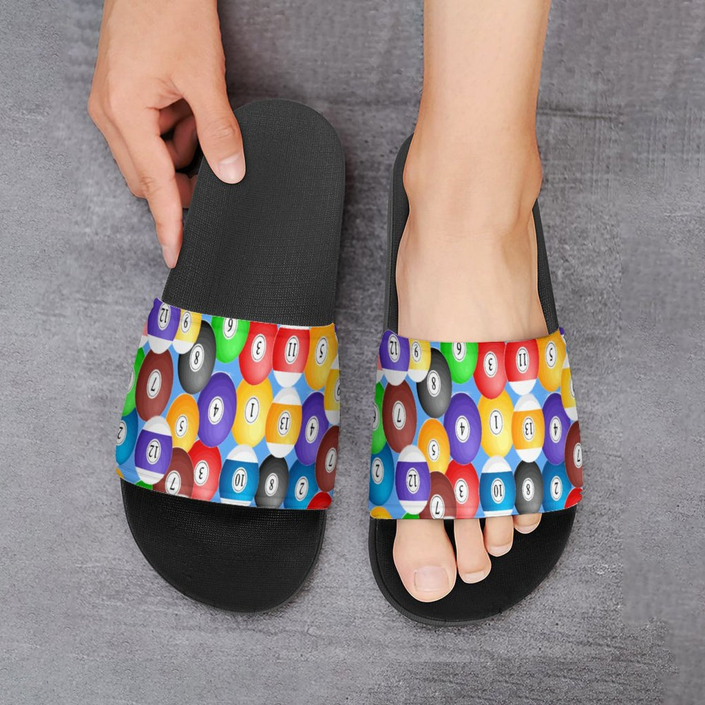 Pool Balls PVC Slide Slippers – Casual Non-Slip Poolside Slides