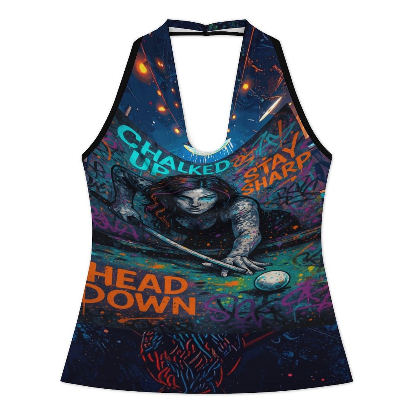 Chalked Up Women's Halter Tank Top