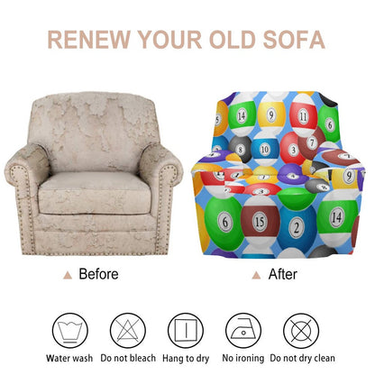Pool Balls Collection: Single Sofa Cover