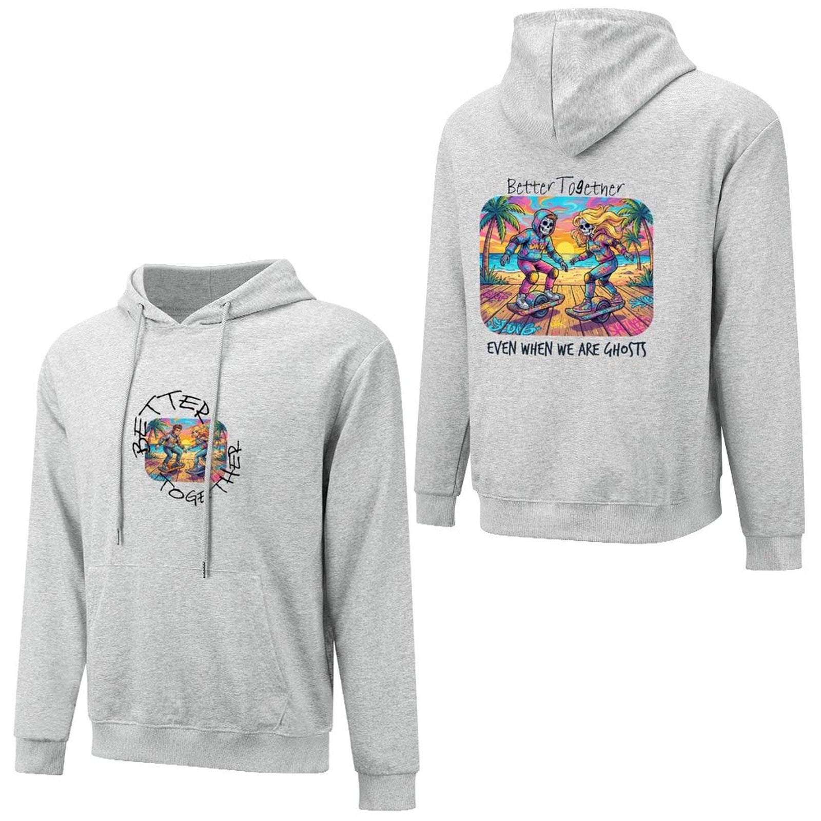 One  Wheel Love.  Cotton Hoodie with Pocket