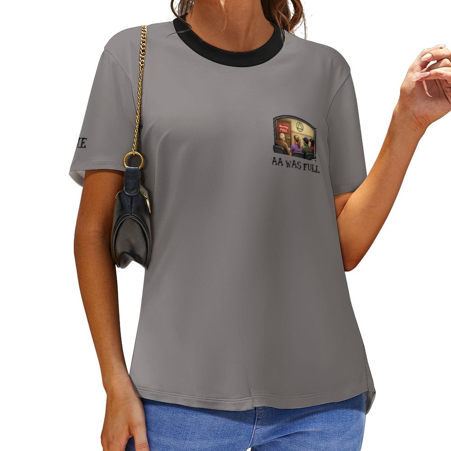 "AA Was Full" - Women’s Short Sleeve Performance T-Shirt – Soft Stretch, Breathable Fit