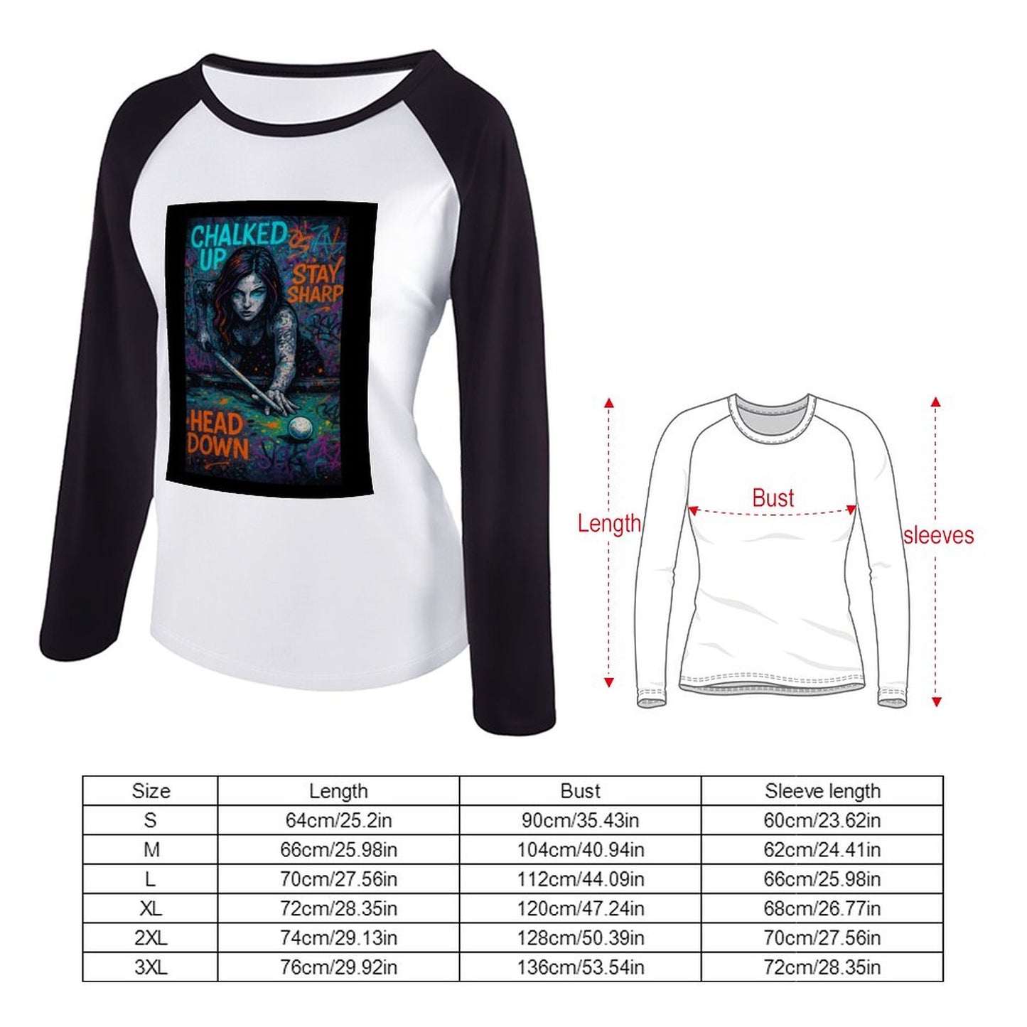 Chalked Up Raglan Women's Long Sleeve T-shirt