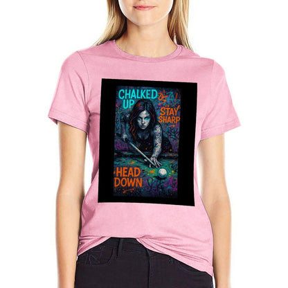 Chalked Up – Women’s Front Print Graphic T-Shirt