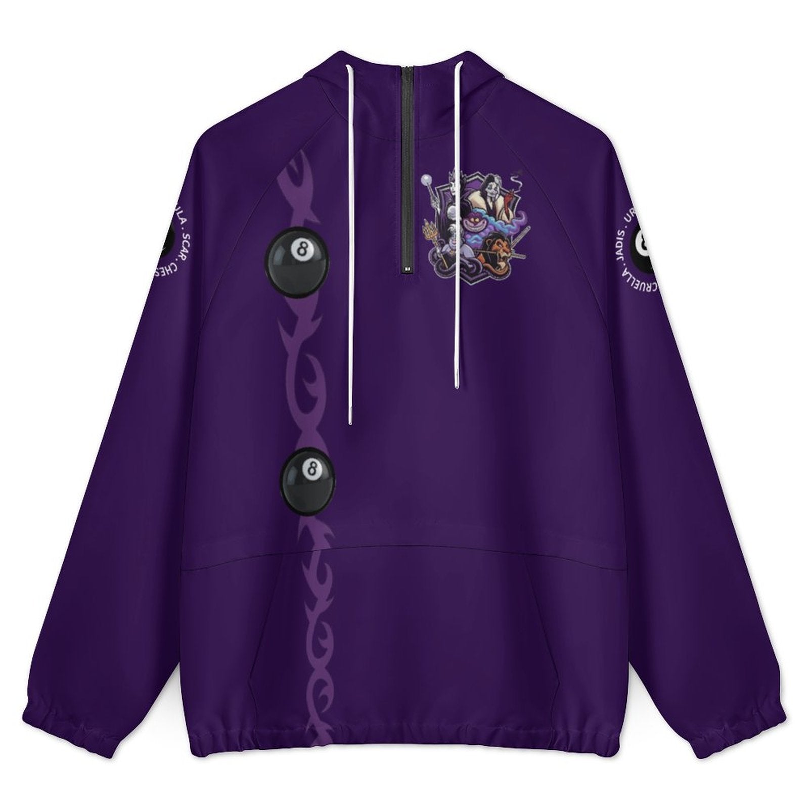 The Villains Double-Layered Hoodie with Pockets and Zipper