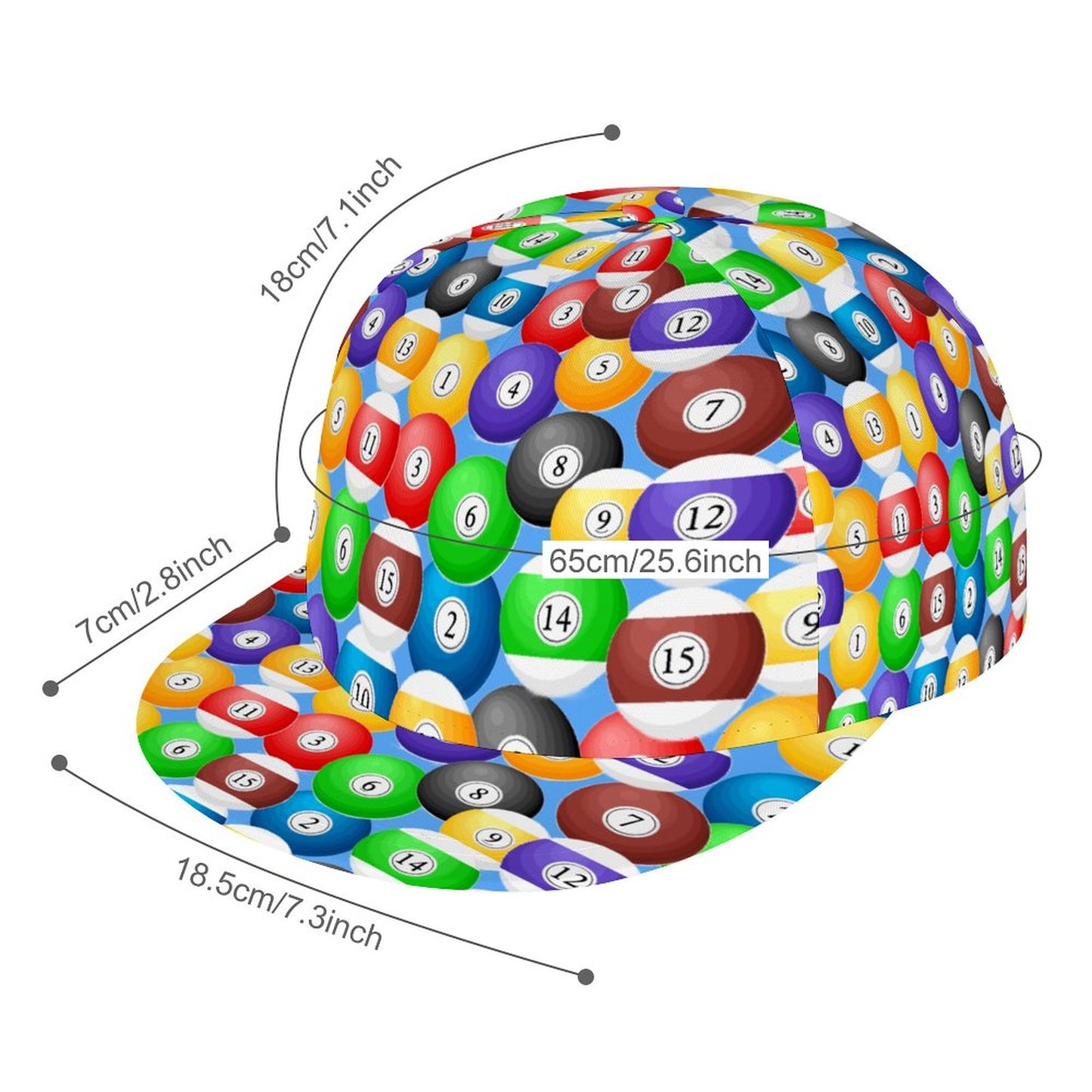 Pool Balls Collection: Unisex Snapback Cap