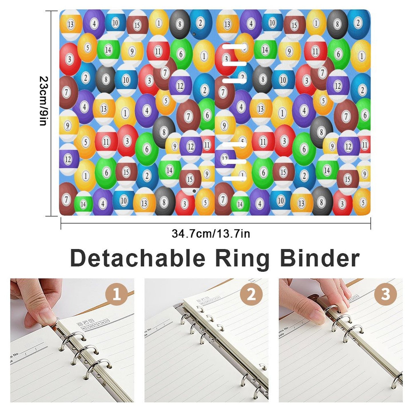 Pool Balls Collection: Loose Leaf Notebook