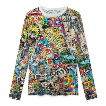 Busy City Long Sleeve Mesh T-Shirt