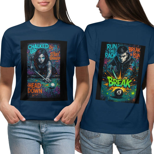 Chalked Up Women's Graphic Tees - Front and Back Graphic