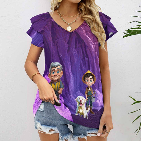 Womens JTW ruffled sleeved shirt