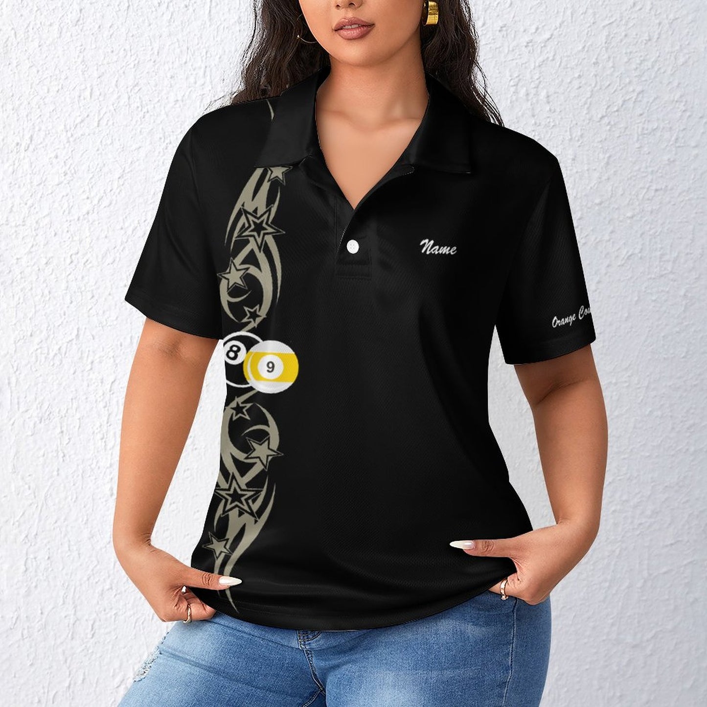 Team Shirt:  Cue-Tastic Women's Polo
