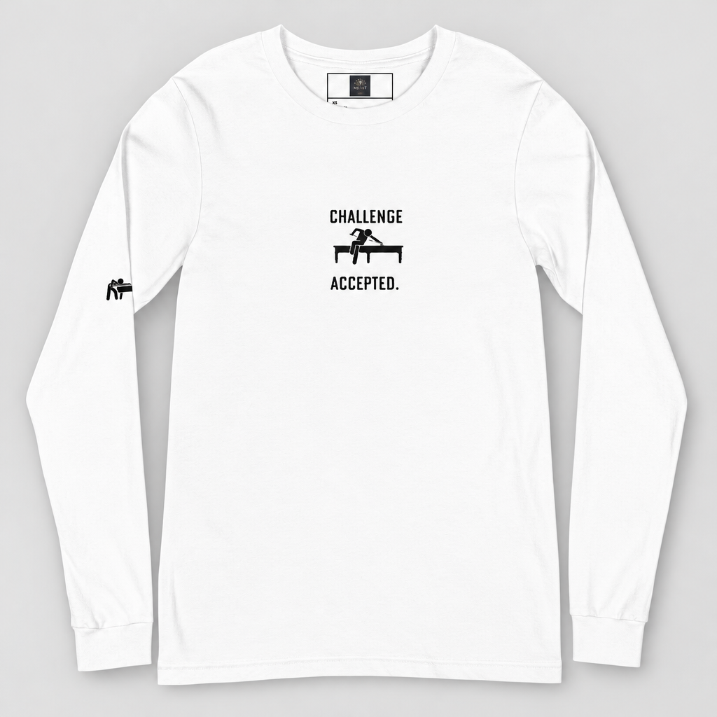 Challenge Accepted tee with a light-gray studio background