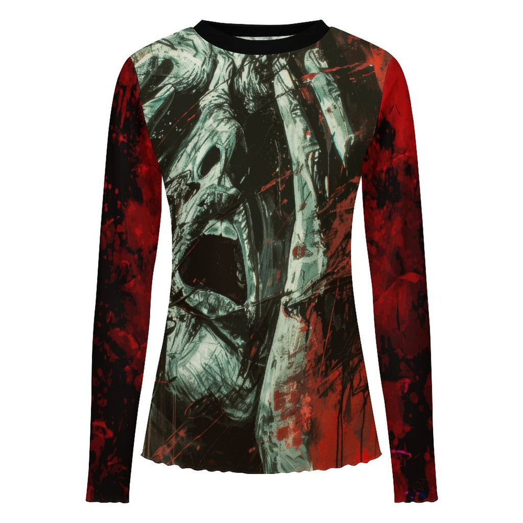 100gsm Long Sleeve Mesh T-Shirt(All-Over Printing)