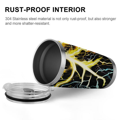 Electrifying 20oz Silver Rim Car Cup