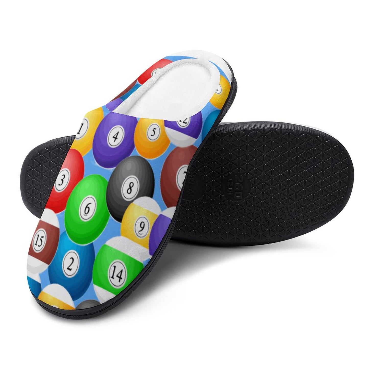 Pool Balls Cotton Women's Slippers – Comfortable Indoor House Slippers