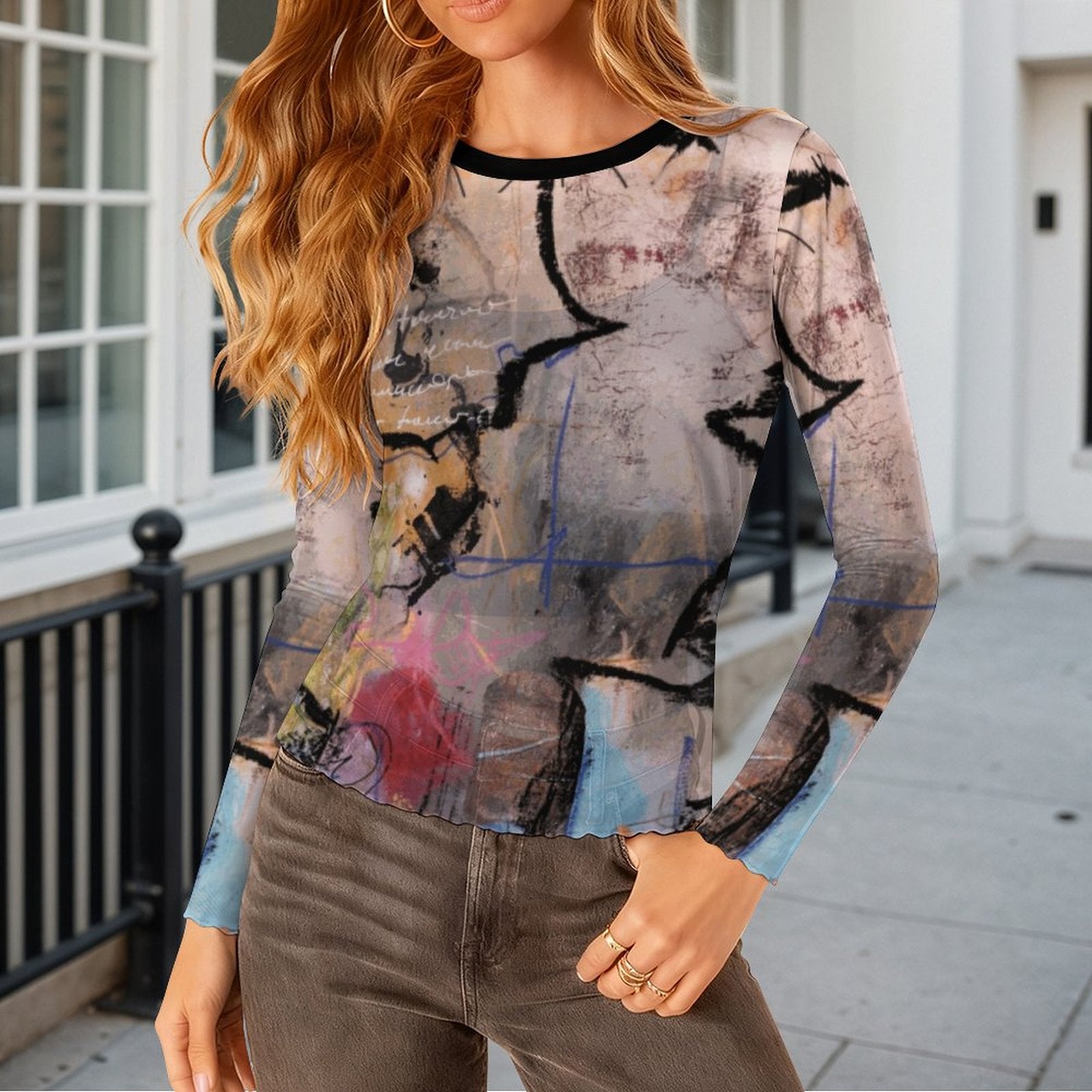 City Collection - Premium Long Sleeve Mesh T-Shirt