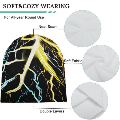 Electric Lightning Beanie – Bold Style, Warm Comfort, Everyday Wear