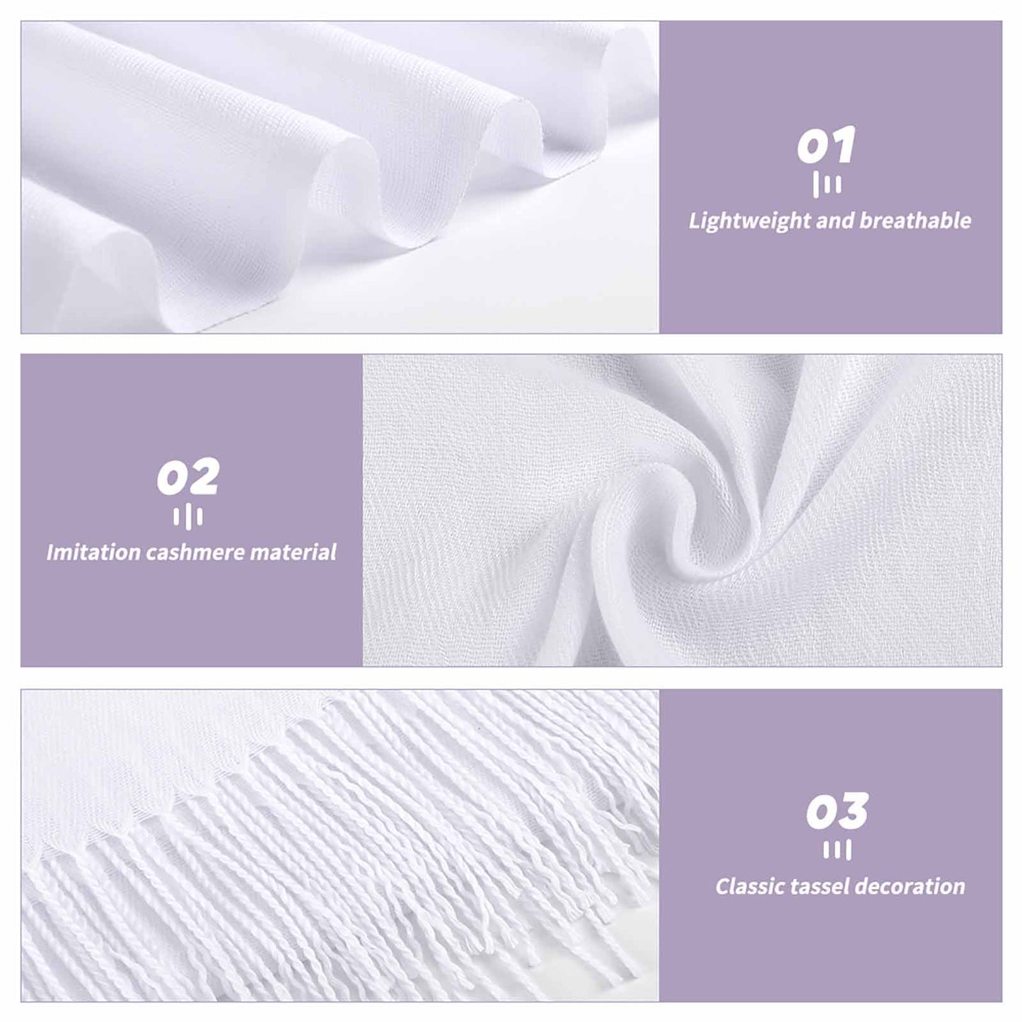 High I-Cue MN Cashmere-like Tassel Scarf