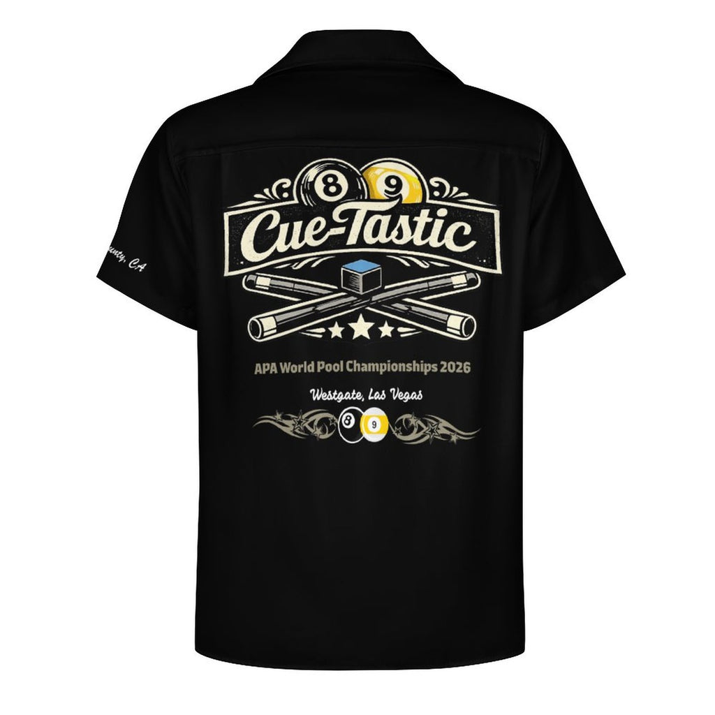 Cue-Tastic Team Shirt - Men's Cotton Cuban Collared Shirt