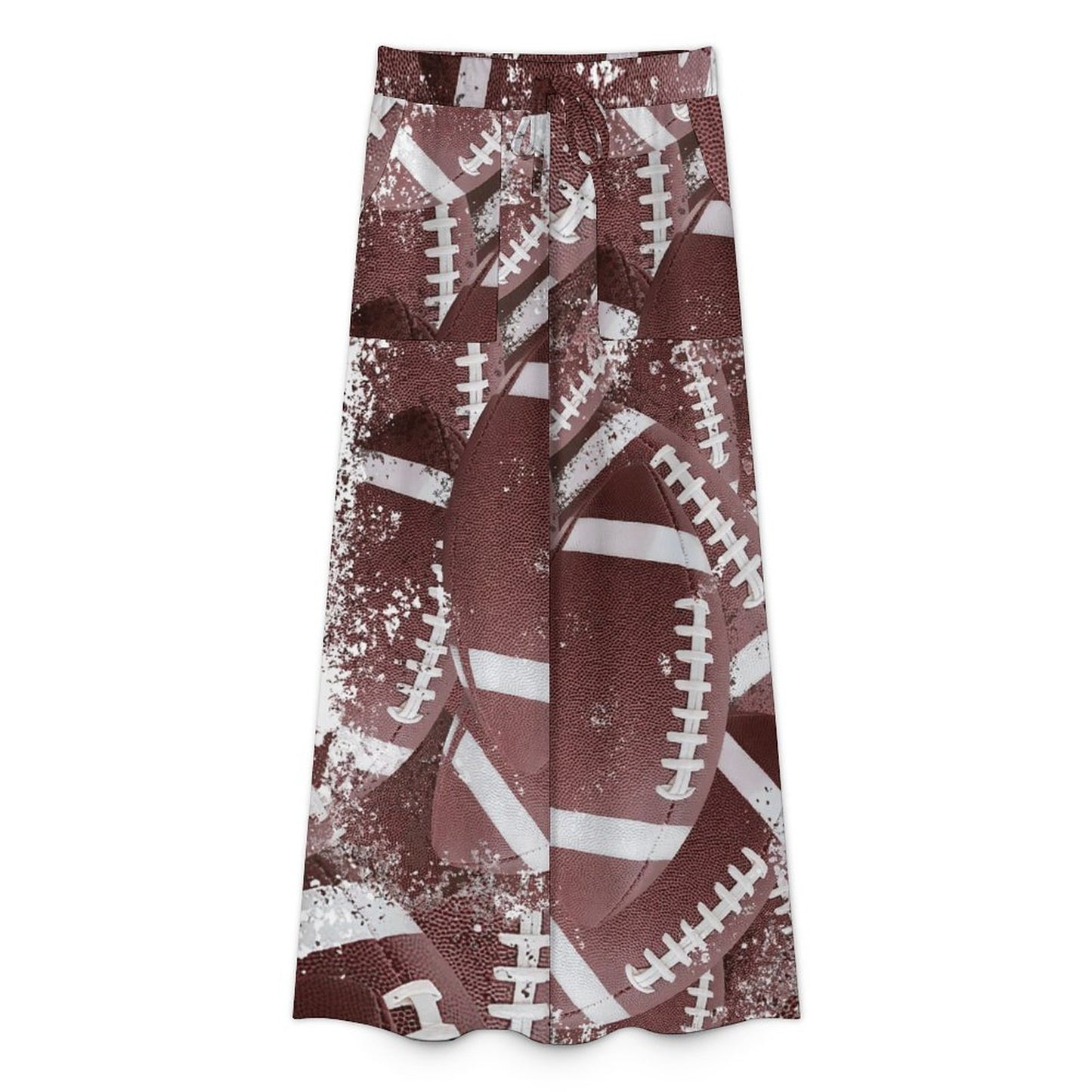 Women’s High-Waisted Wide Leg Football Pants – Soft Faux Cotton Comfort