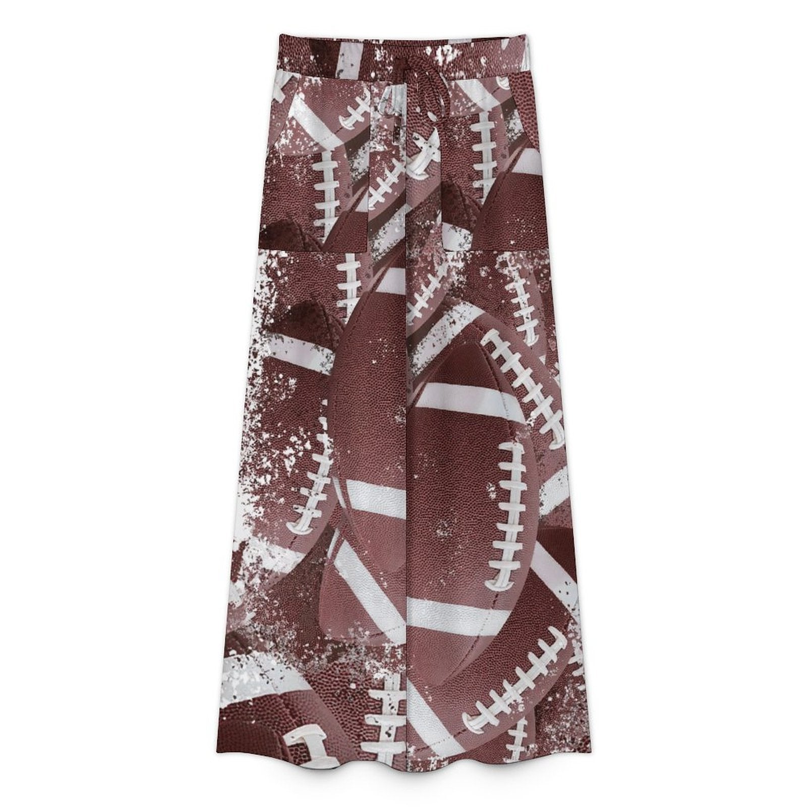 Women’s High-Waisted Wide Leg Football Pants – Soft Faux Cotton Comfort