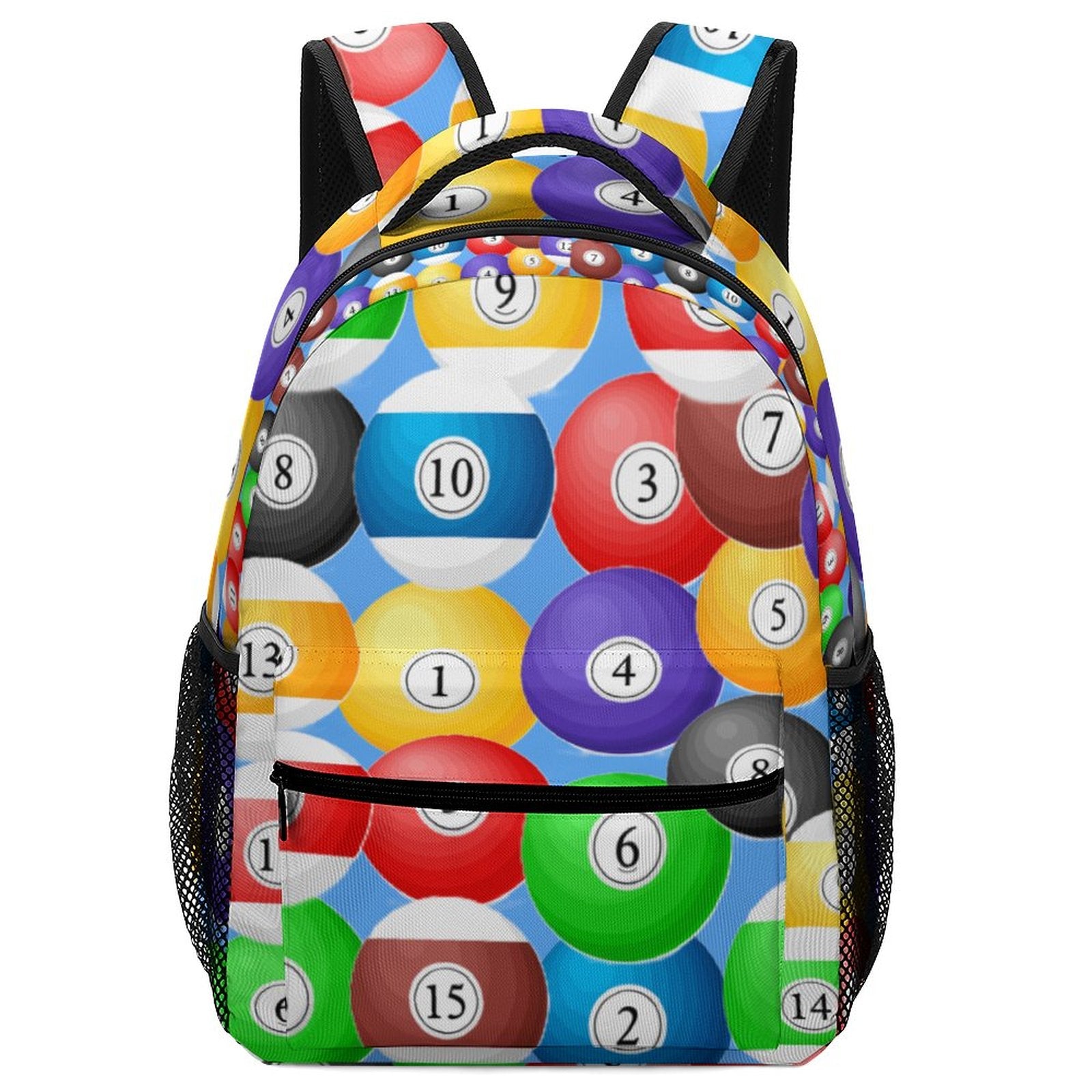 Pool Balls Collection: Durable Children's School Backpacks(2 Sites)