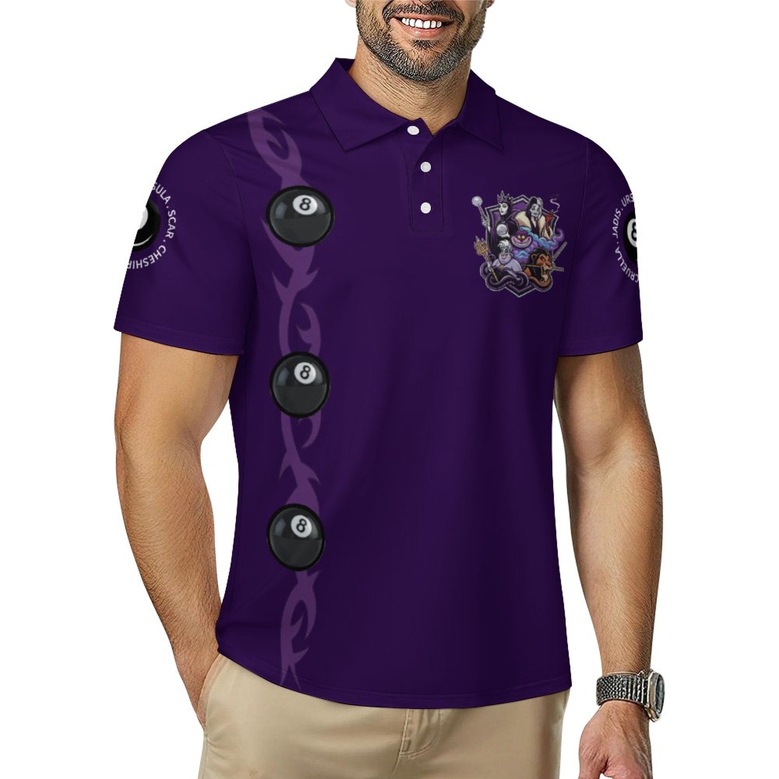The Villains Team Shirt  Mens Polo Quick Dry