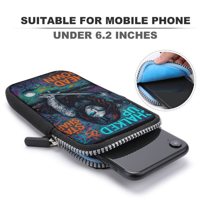 “Chalked Up” Billiards Cell Phone Crossbody Bag – Neoprene, Lightweight with Detachable Strap