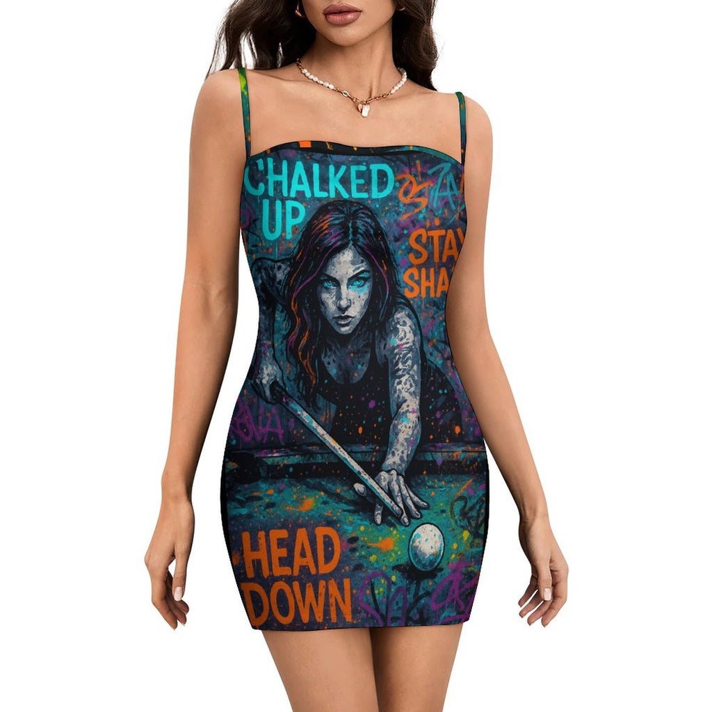 Slim Fit Spaghetti Strap Dress for Women