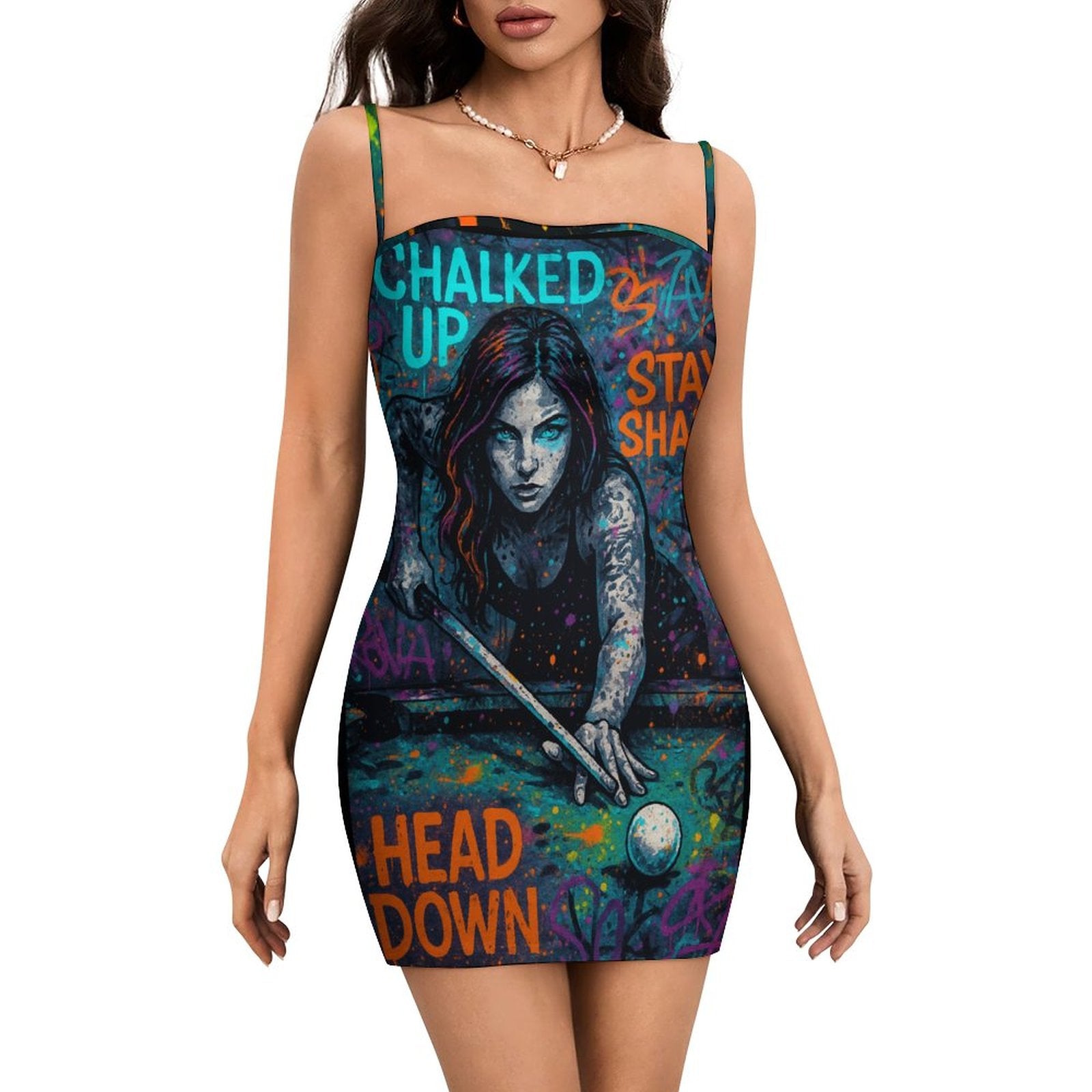 Slim Fit Spaghetti Strap Dress for Women