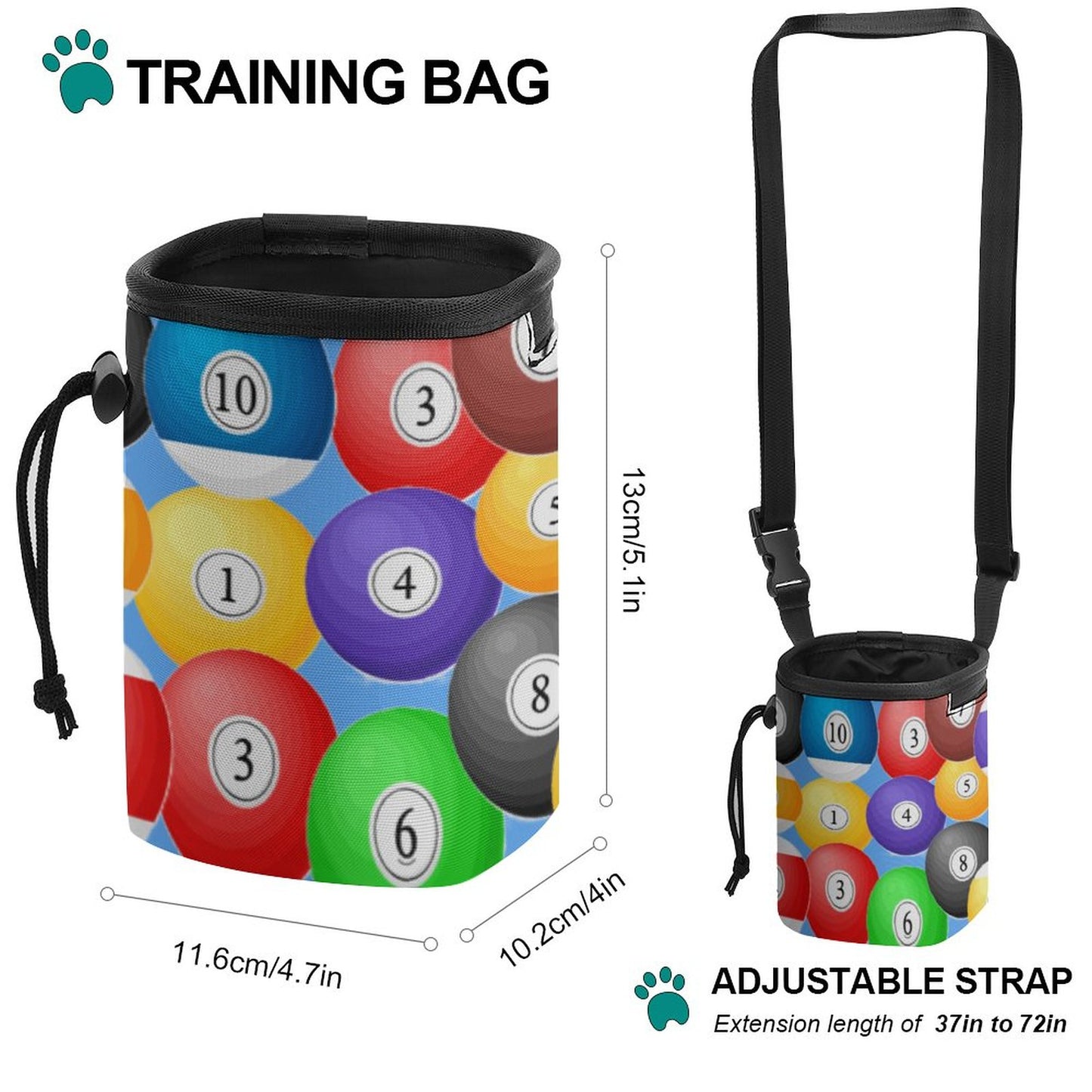 Pool Balls Collection: Dog Treat Training Bag