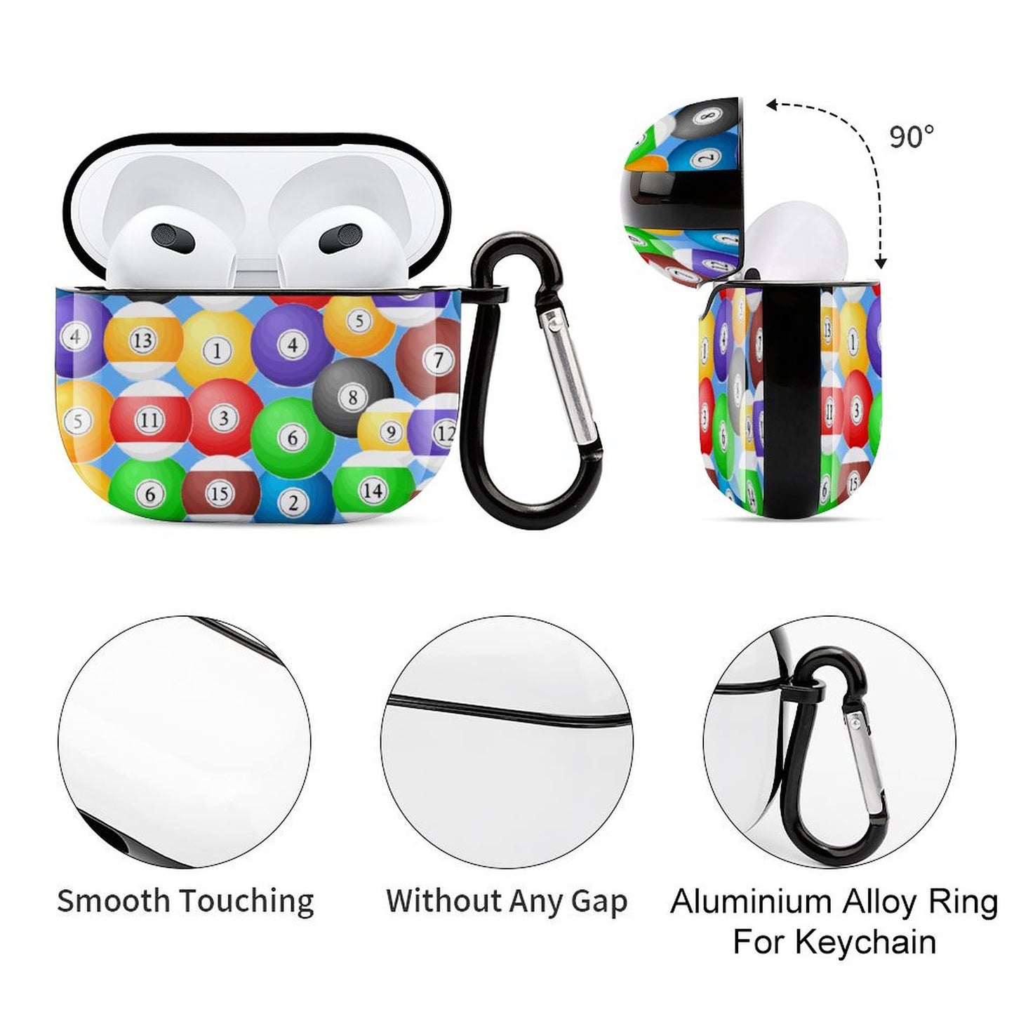 Poolball AirPods 3 Case Cover – Protective PC Case with Keychain