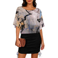 City Collection - Women's Bat Sleeve Ruched Dress