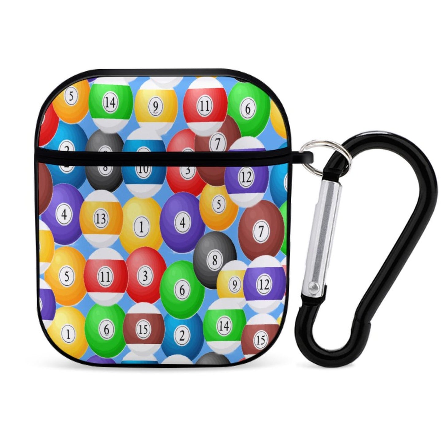Poolballs AirPods Case – Protective PC Cover with Keychain (AirPods 1 & 2)