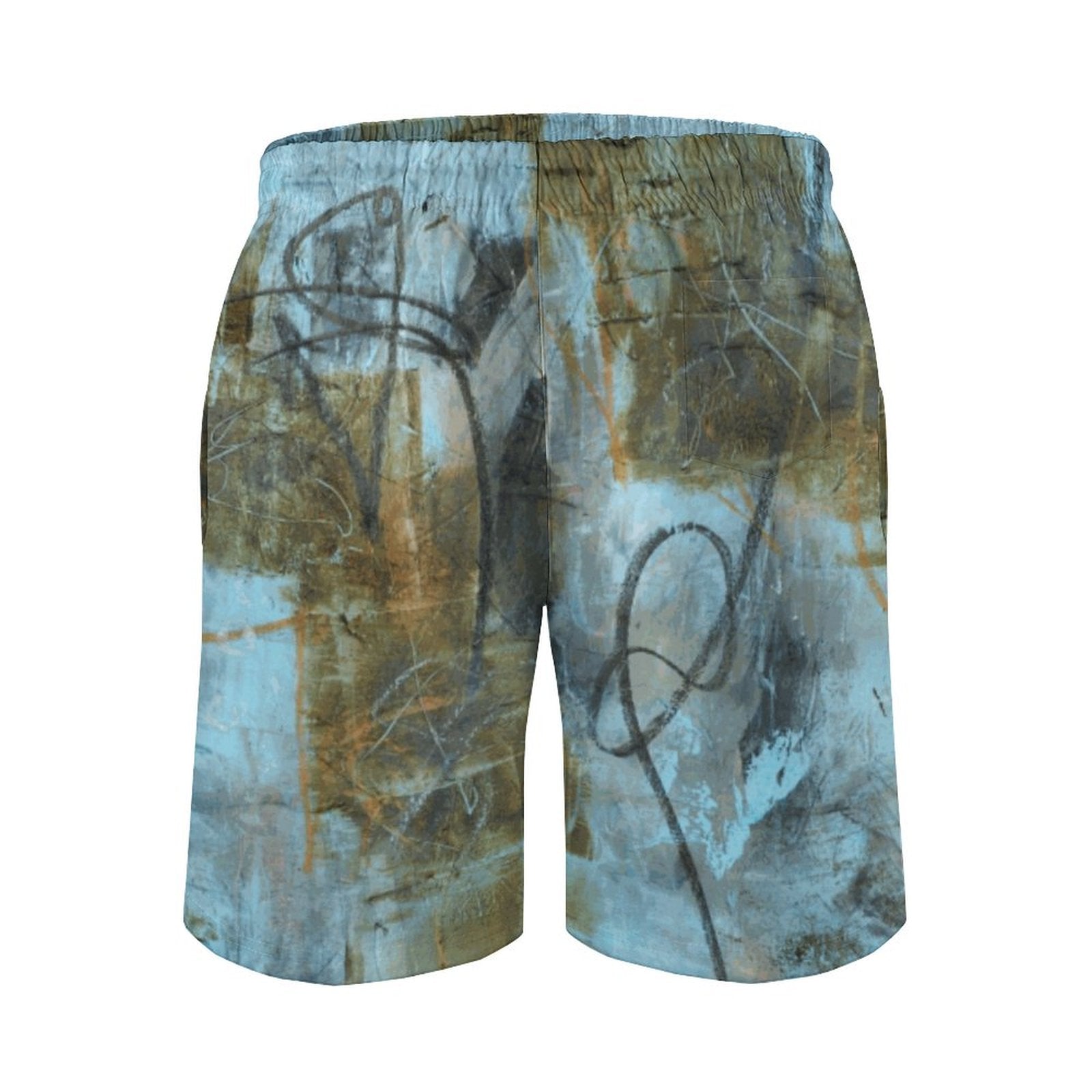 Blue Felt Men's Board Shorts | Premium Billiards-Inspired Swim Shorts