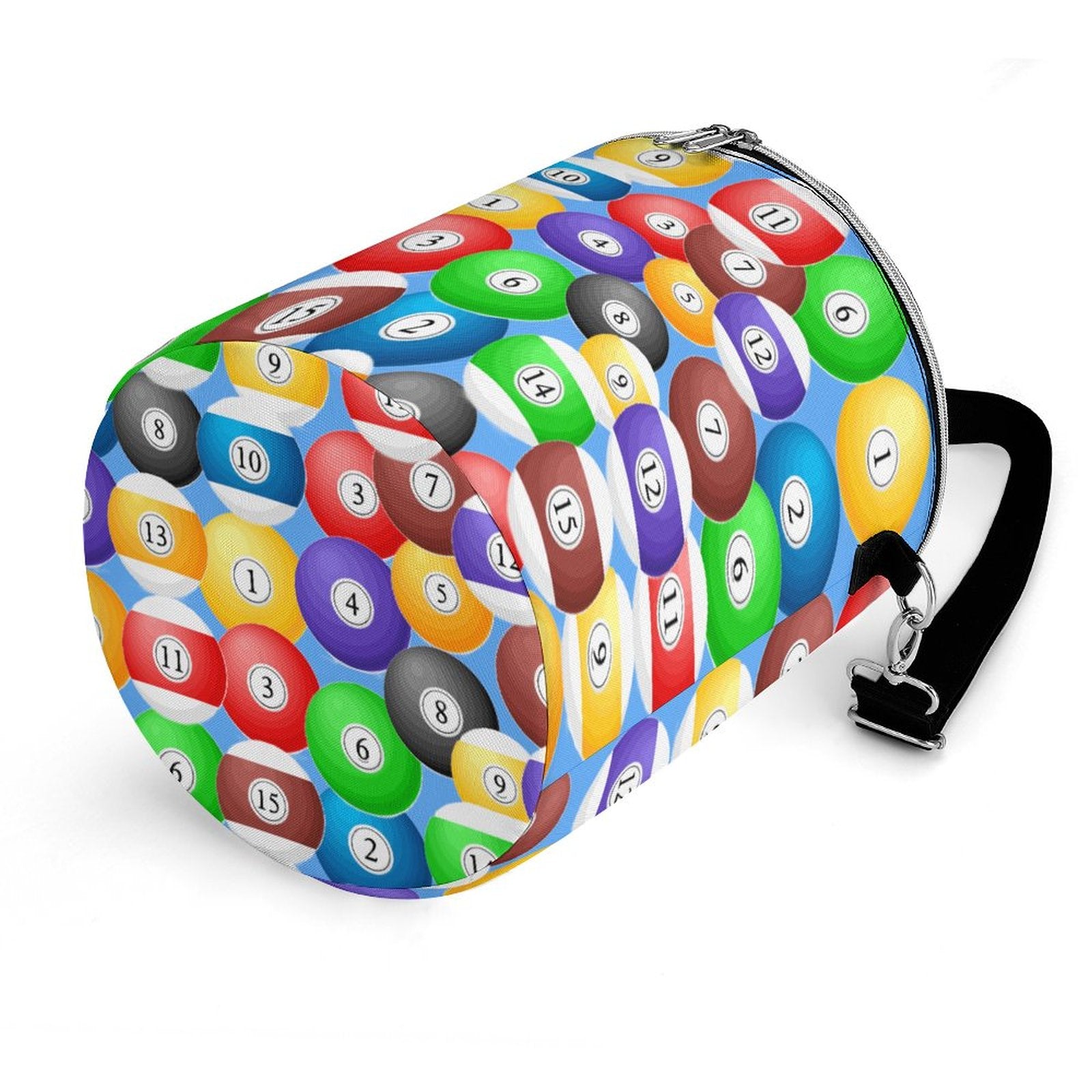Pool Balls Collection: Round Collapsible Insulated Cooler Bag with Shoulder Strap