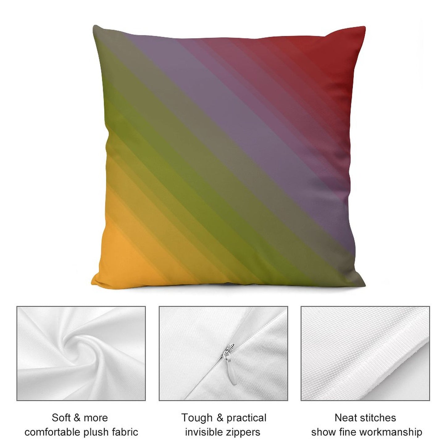 Short Plush Pillow Cover(Dual-sided Printing)