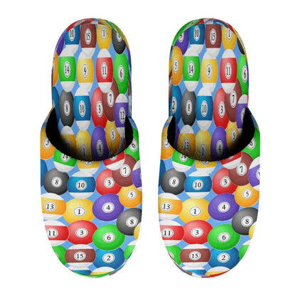 Pool Balls Collection: Men's Flannel Cotton Slippers