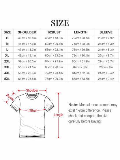 Perseverance Multi-Color American Size Short Sleeve T-Shirt