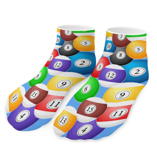 Pool Ball Collection Unisex Crew Socks - One Size