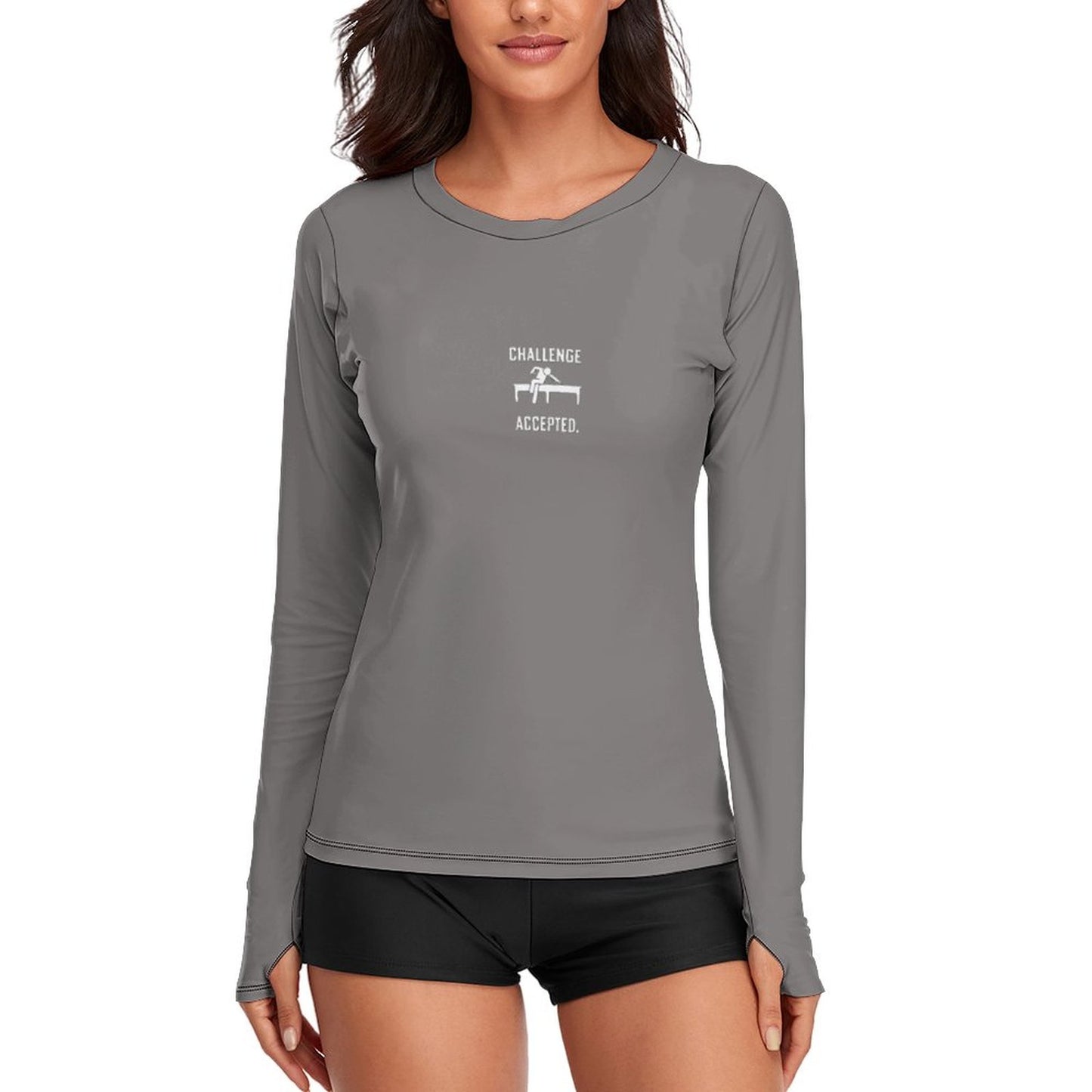 Women's Long Sleeve Sun Protection Shirt-UPF 40 UV Rash Guard for Hiking(All-over Printing)