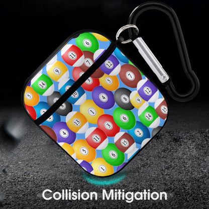 Poolballs AirPods Case – Protective PC Cover with Keychain (AirPods 1 & 2)
